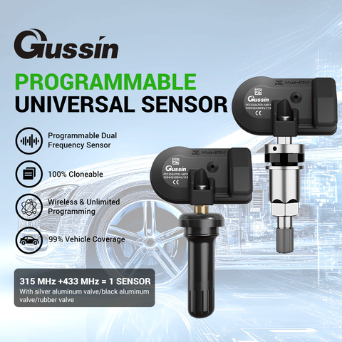 Gussin Auto 16088B Sensor Universal TPMS Sensor Programmer Monitor Economic Tire Pressure Monitoring System 315 433MHz New Condition