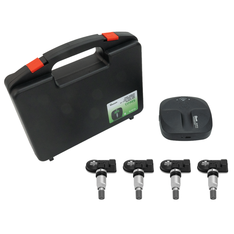 Gussin 16088A 4pcs 1 Trigger Programmable Digital TPMS Monitor Sensor Rubber Valve Mobile App System Phone 315/433MHz 5-Year Battery