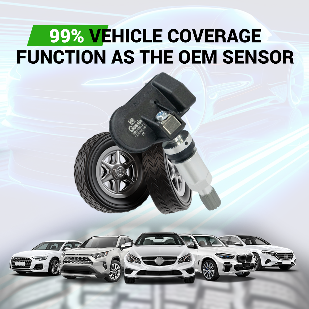 Gussin Auto TPMS Sensor Programmer Monitor Economic Tire Pressure Monitoring System 315/433MHz Universal Fitment Model